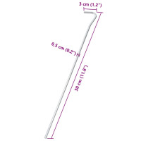 Produktbild för Tältpinnar 50 st 30 cm Ø5 mm galvaniserat stål