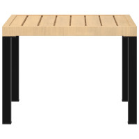 Produktbild för Soffbord för trädgård svart 55x55x39,5 cm pulverlackerat stål