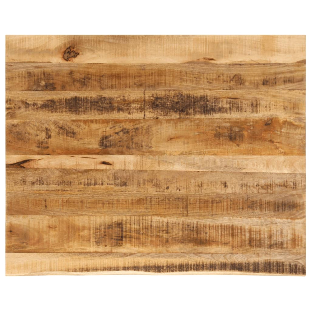 Produktbild för Bordsskiva 100x80x2,5 cm levande kant massivt grovt mangoträ