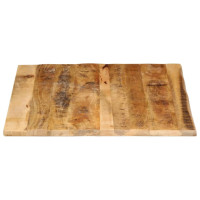 Produktbild för Bordsskiva 100x80x2,5 cm levande kant massivt grovt mangoträ