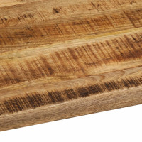 Produktbild för Bordsskiva 100x80x2,5 cm levande kant massivt grovt mangoträ