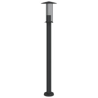 Produktbild för Utomhusgolvlampa svart 100 cm rostfritt stål