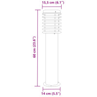 Produktbild för Utomhusgolvlampor 3 st svart 60 cm rostfritt stål