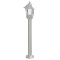 Produktbild för Utomhusgolvlampa silver 80 cm rostfritt stål