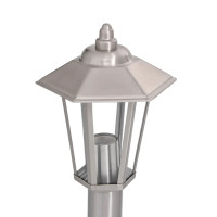 Produktbild för Utomhusgolvlampa silver 80 cm rostfritt stål