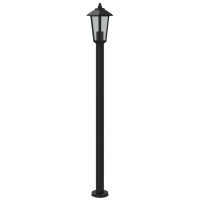 Produktbild för Utomhusgolvlampor 3 st svart 120 cm rostfritt stål