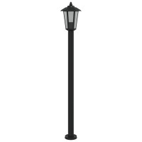 Produktbild för Utomhusgolvlampor 3 st svart 120 cm rostfritt stål