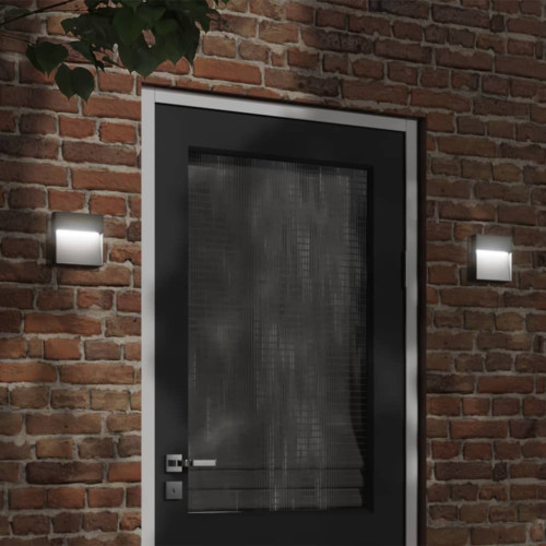 vidaXL Utomhusvägglampa LED svart gjuten aluminium