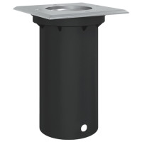 Produktbild för Marklampa för utomhusbruk kvadrat svart 10,5x10,5cm aluminium