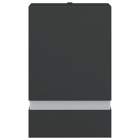 Produktbild för Utomhusvägglampa svart rostfritt stål
