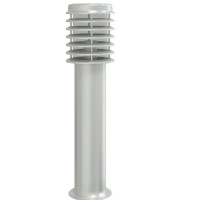 Produktbild för Utomhusgolvlampa med eluttag silver 60 cm rostfritt stål