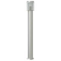 Produktbild för Utomhusgolvlampa med sensor silver 110 cm rostfritt stål