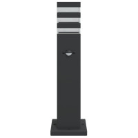 Produktbild för Utomhusgolvlampa med sensor svart 50 cm aluminium