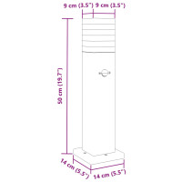 Produktbild för Utomhusgolvlampa med sensor svart 50 cm aluminium