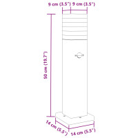 Produktbild för Utomhusgolvlampor med sensorer 3st svart 50 cm aluminium