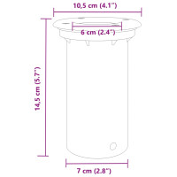 Produktbild för Marklampa för utomhusbruk rund svart 10,5x10,5cm aluminium