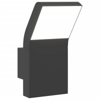 Produktbild för Utomhusvägglampa LED svart gjuten aluminium