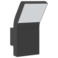 Produktbild för Utomhusvägglampa LED svart gjuten aluminium