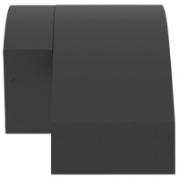 Produktbild för Utomhusvägglampor med sensorer 2 st svart gjuten aluminium