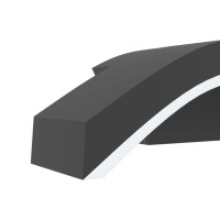 Produktbild för Utomhusvägglampor med sensorer 2 st svart gjuten aluminium