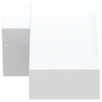 Produktbild för Utomhusvägglampa LED med sensor vit gjuten aluminium