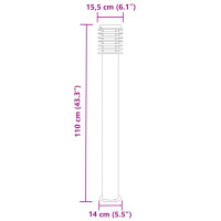 Produktbild för Utomhusgolvlampor 3 st svart 110 cm rostfritt stål