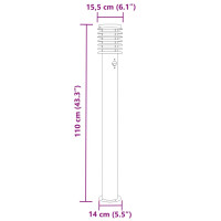 Produktbild för Utomhusgolvlampor med sensorer 3 st svart 110cm rostfritt stål