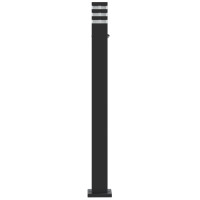 Produktbild för Utomhusgolvlampa med sensor svart 110 cm aluminium