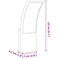 Produktbild för Utomhusvägglampa LED vit gjuten aluminium