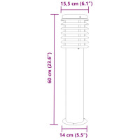 Produktbild för Utomhusgolvlampa svart 60 cm rostfritt stål