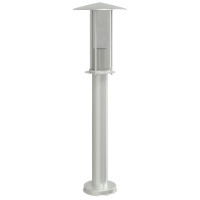 Produktbild för Utomhusgolvlampa silver 60 cm rostfritt stål