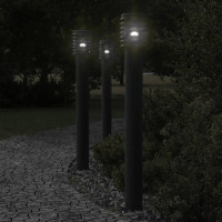 Produktbild för Utomhusgolvlampa svart 110 cm rostfritt stål