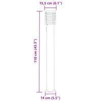 Produktbild för Utomhusgolvlampa med eluttag silver 110 cm rostfritt stål