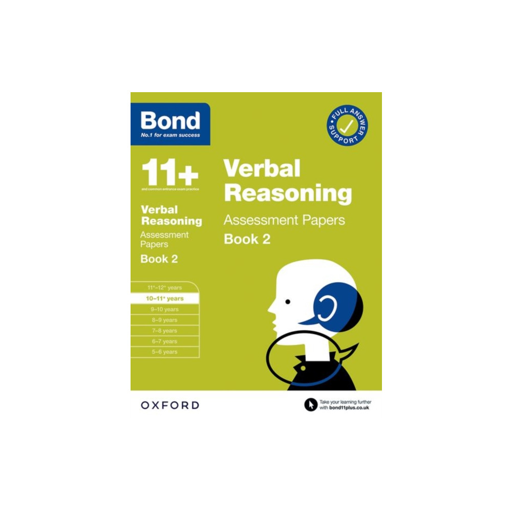 Produktbild för Bond 11+ Verbal Reasoning Assessment Papers 10-11 Years Book 2: For 11+ GL assessment and Entrance Exams (häftad, eng)