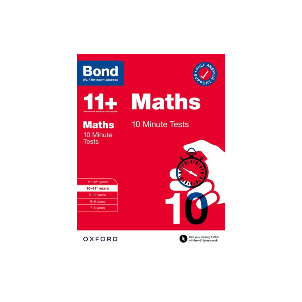 Produktbild för Bond 11+ 10 Minute Tests Maths 10-11 years: For 11+ GL assessment and Entrance Exams (häftad, eng)