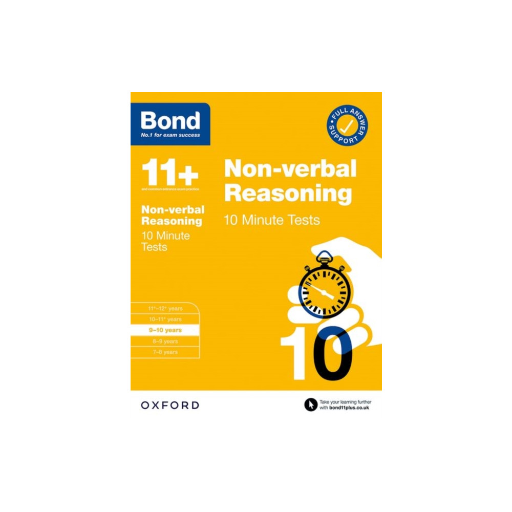 Produktbild för Bond 11+ 10 Minute Tests Non-verbal Reasoning 9-10 years: For 11+ GL assessment and Entrance Exams (häftad, eng)
