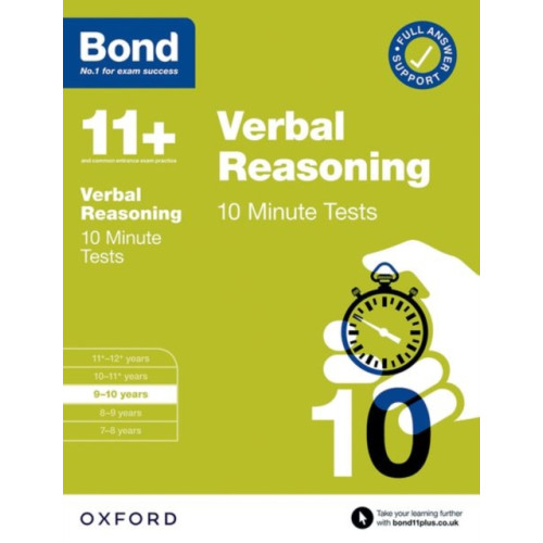 Oxford University Press Bond 11+ 10 Minute Tests Verbal Reasoning 9-10 years: For 11+ GL assessment and Entrance Exams (häftad, eng)