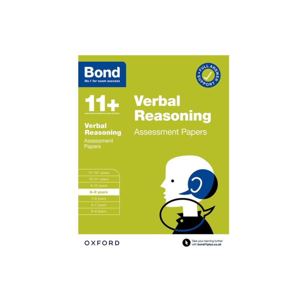Produktbild för Bond 11+ Verbal Reasoning Assessment Papers 8-9 years (for GL Assessment & other 11 plus exams) (häftad, eng)