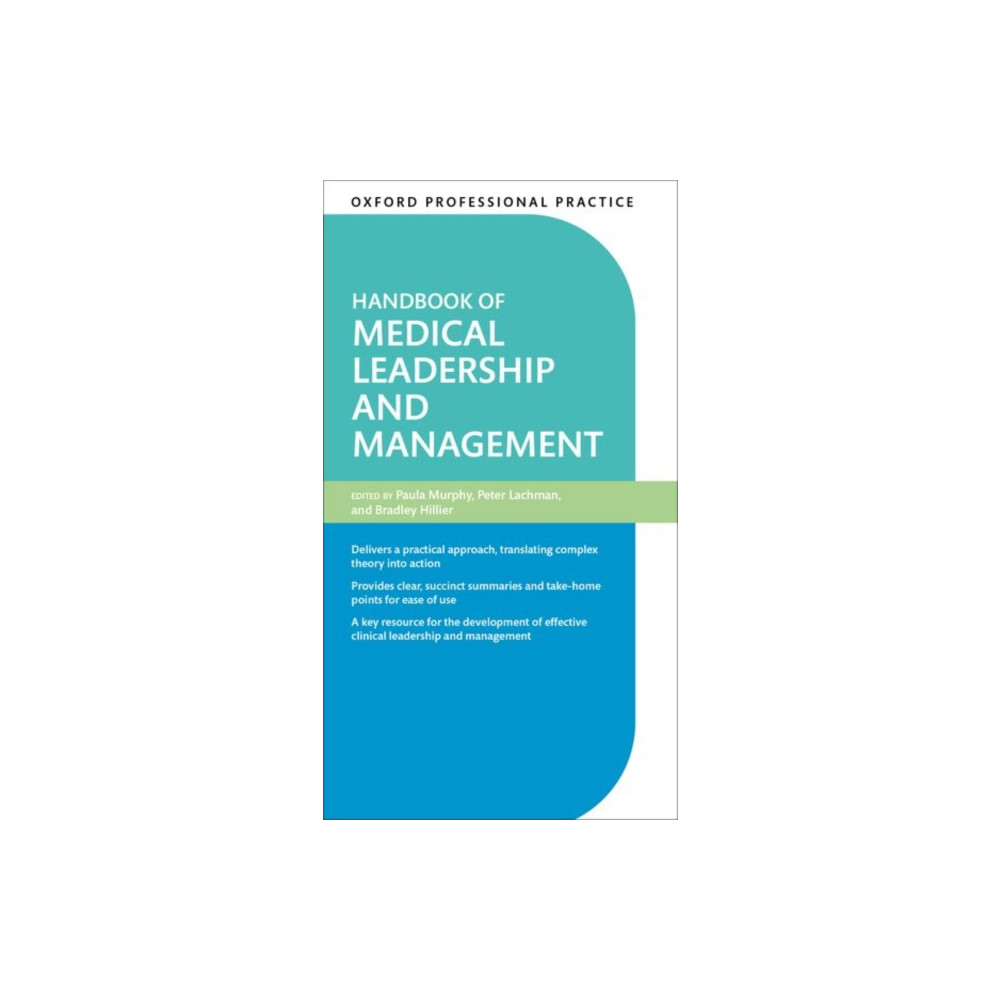 Produktbild för Oxford Professional Practice: Handbook of Medical Leadership and Management (häftad, eng)