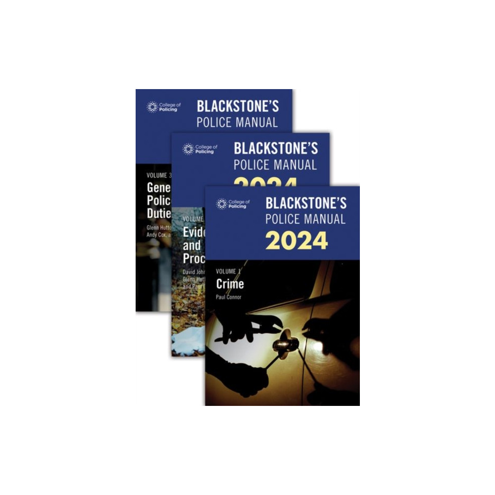 Produktbild för Blackstone's Police Manuals Three Volume Set 2024 (häftad, eng)