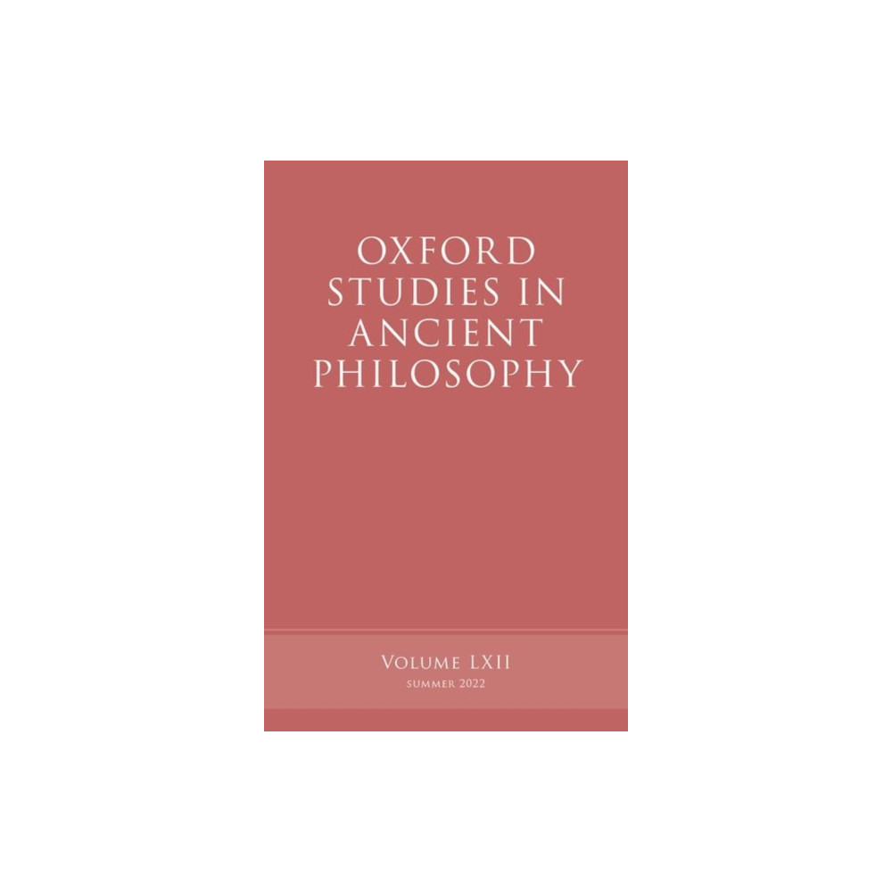 Produktbild för Oxford Studies in Ancient Philosophy, Volume 62 (inbunden, eng)