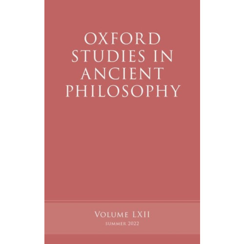 Oxford University Press Oxford Studies in Ancient Philosophy, Volume 62 (inbunden, eng)