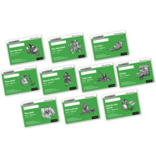 Oxford University Press Read Write Inc. Phonics: Green Set 1 Core Black & White Storybooks (Mixed Pack of 10) (häftad, eng)