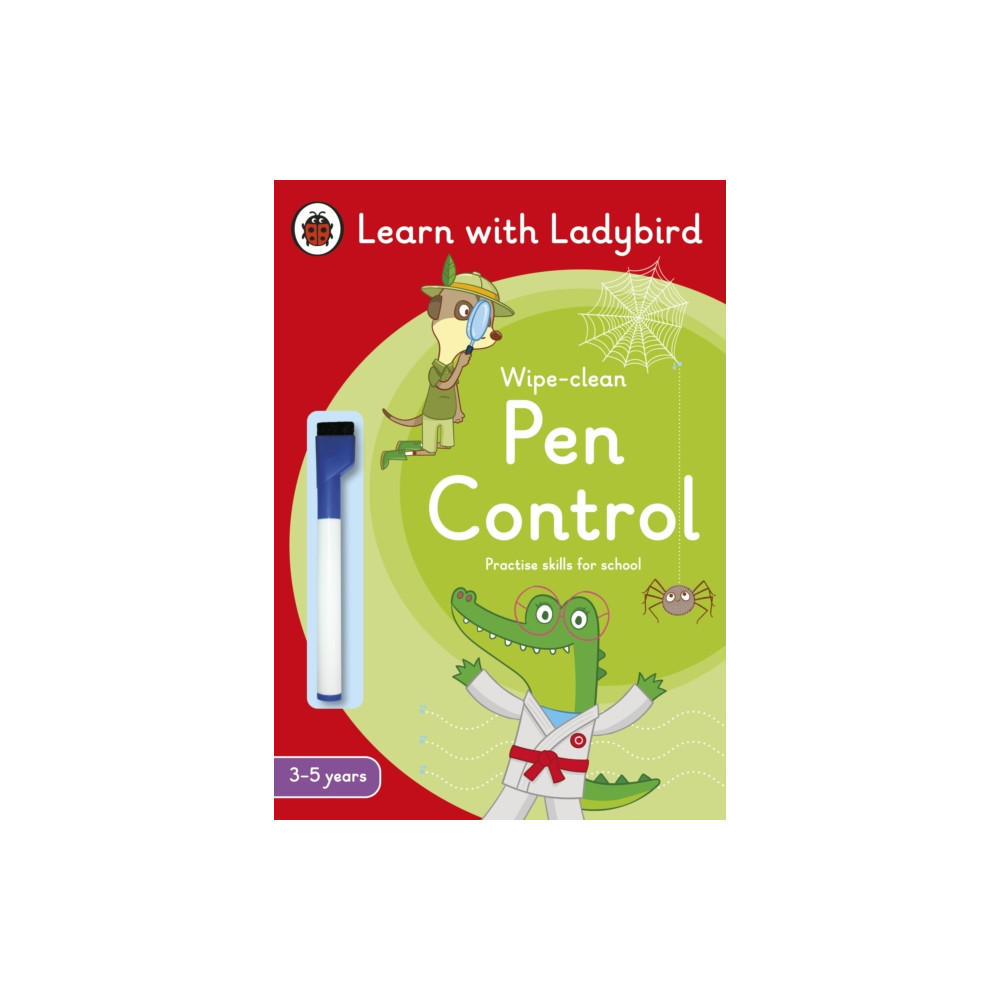 Produktbild för Pen Control: A Learn with Ladybird Wipe-Clean Activity Book 3-5 years (häftad, eng)