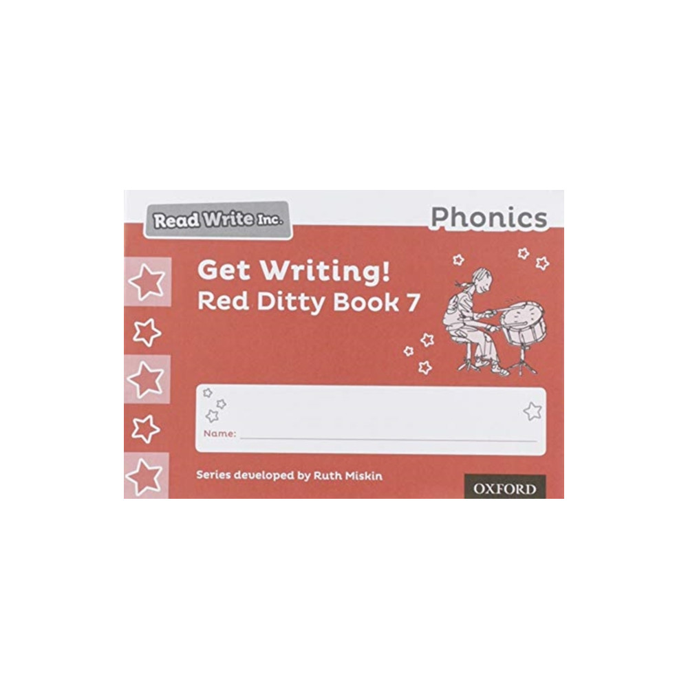 Produktbild för Read Write Inc. Phonics: Get Writing! Red Ditty Book 7 Pack of 10 (häftad, eng)