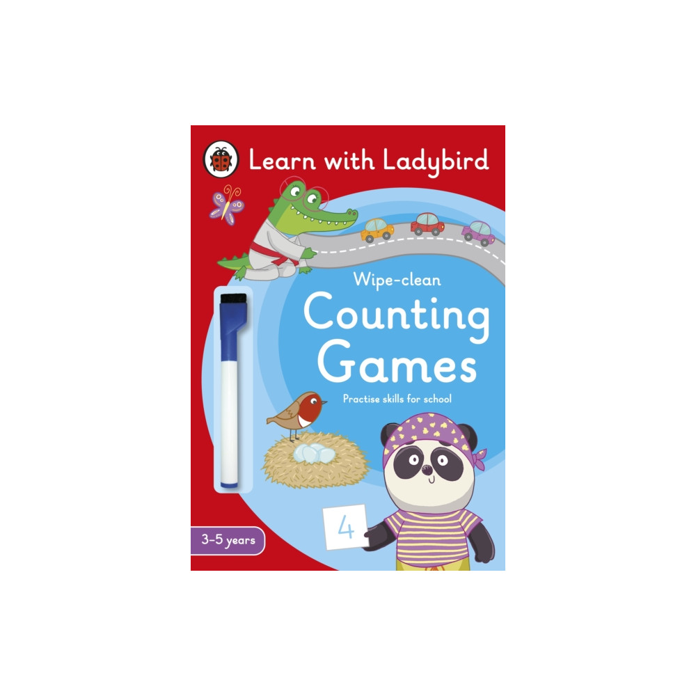 Produktbild för Counting Games: A Learn with Ladybird Wipe-clean Activity Book (3-5 years) (häftad, eng)