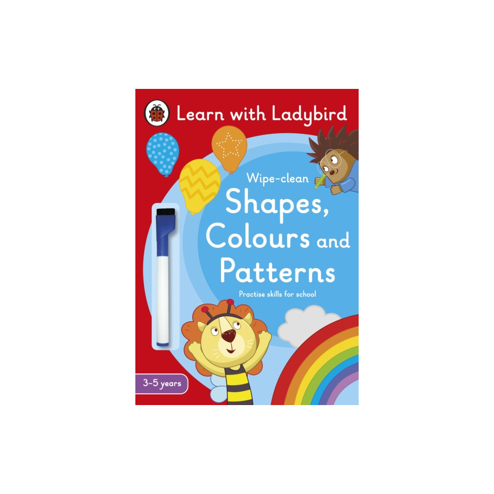 Produktbild för Shapes, Colours and Patterns: A Learn with Ladybird Wipe-clean Activity Book (3-5 years) (häftad, eng)