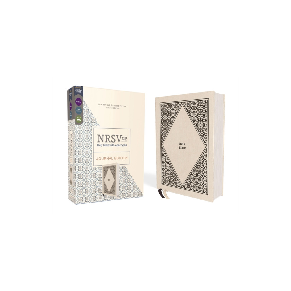 Produktbild för NRSVue, Holy Bible with Apocrypha, Journal Edition, Cloth over Board, Cream, Comfort Print (inbunden, eng)