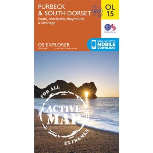 Ordnance Survey Purbeck & South Dorset, Poole, Dorchester, Weymouth & Swanage