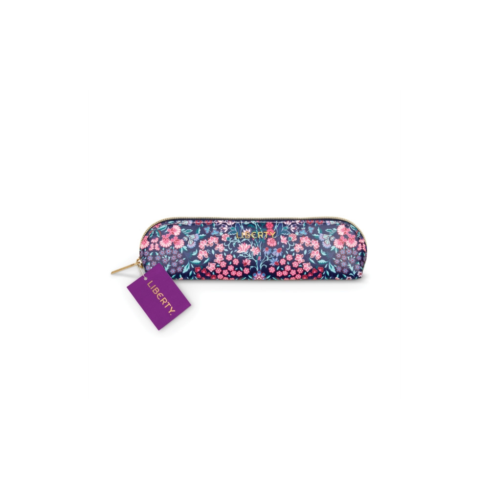 Produktbild för Liberty Tanjore Gardens Tile Navy Pencil Case